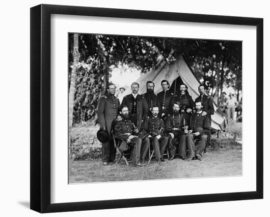 Washington, DC, General Jefferson Davis and Staff, Civil War-Lantern Press-Framed Art Print