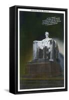 Washington, DC, Interior View of the Lincoln Memorial, Statue of Lincoln-Lantern Press-Framed Stretched Canvas