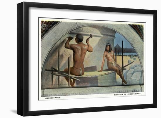 Washington DC, Library of Congress, Evolution of the Book Series View, Hieroglyphics-Lantern Press-Framed Art Print