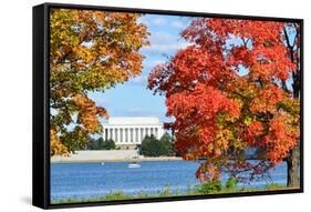 Washington Dc, Lincoln Memorial in Autumn-Orhan-Framed Stretched Canvas