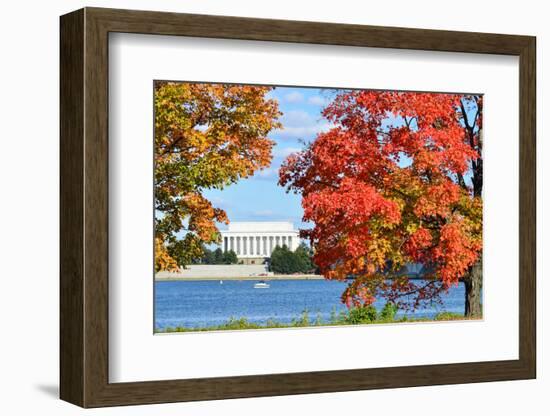 Washington Dc, Lincoln Memorial in Autumn-Orhan-Framed Photographic Print