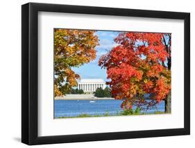Washington Dc, Lincoln Memorial in Autumn-Orhan-Framed Photographic Print