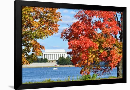 Washington Dc, Lincoln Memorial in Autumn-Orhan-Framed Photographic Print