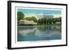 Washington, DC, Lincoln Memorial View from across the Potomac-Lantern Press-Framed Art Print