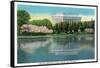 Washington, DC, Lincoln Memorial View from across the Potomac-Lantern Press-Framed Stretched Canvas