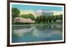 Washington, DC, Lincoln Memorial View from across the Potomac-Lantern Press-Framed Art Print