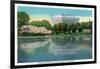 Washington, DC, Lincoln Memorial View from across the Potomac-Lantern Press-Framed Art Print