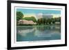 Washington, DC, Lincoln Memorial View from across the Potomac-Lantern Press-Framed Art Print