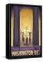 Washington DC, Lincoln Memorial-Lantern Press-Framed Stretched Canvas