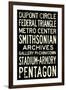 Washington DC Metro Stations Vintage RetroMetro Travel-null-Framed Art Print