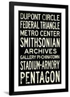 Washington DC Metro Stations Vintage RetroMetro Travel-null-Framed Art Print