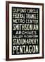 Washington DC Metro Stations Vintage RetroMetro Travel-null-Framed Art Print