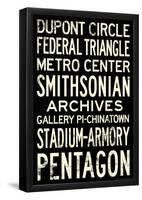 Washington DC Metro Stations Vintage Travel Poster-null-Framed Poster