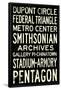 Washington DC Metro Stations Vintage Travel Poster-null-Framed Poster