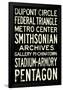 Washington DC Metro Stations Vintage Travel Poster-null-Framed Poster