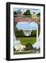 Washington DC - Montage-Lantern Press-Framed Art Print