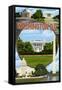 Washington DC - Montage-Lantern Press-Framed Stretched Canvas