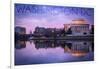 Washington, DC - Monument and Water-Lantern Press-Framed Art Print