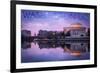 Washington, DC - Monument and Water-Lantern Press-Framed Art Print