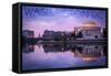 Washington, DC - Monument and Water-Lantern Press-Framed Stretched Canvas