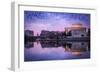 Washington, DC - Monument and Water-Lantern Press-Framed Art Print