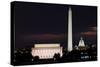 Washington DC National Mall at Sunrise, including Lincoln Memorial, Monument and United States Capi-Orhan-Stretched Canvas