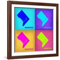 Washington DC Pop Art Map 1-NaxArt-Framed Art Print