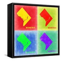 Washington DC Pop Art Map 2-NaxArt-Framed Stretched Canvas