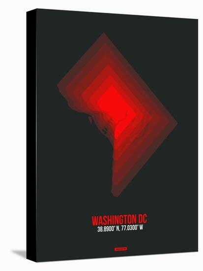 Washington DC Radiant Map 1-NaxArt-Stretched Canvas