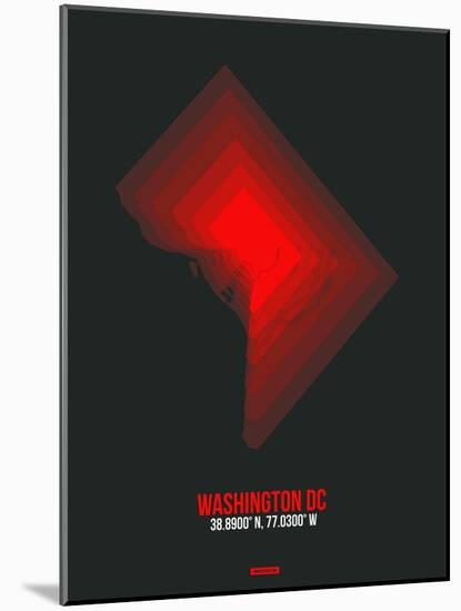 Washington DC Radiant Map 1-NaxArt-Mounted Art Print