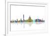 Washington DC Skyline 2-Marlene Watson-Framed Giclee Print