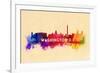 Washington, DC - Skyline Abstract-Lantern Press-Framed Premium Giclee Print