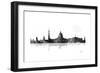 Washington DC Skyline BG 1-Marlene Watson-Framed Giclee Print