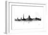 Washington DC Skyline BG 1-Marlene Watson-Framed Giclee Print