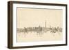 Washington DC Skyline Sheet Music Cityscape-Michael Tompsett-Framed Art Print