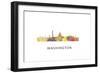 Washington DC Skyline-Marlene Watson-Framed Giclee Print