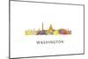 Washington DC Skyline-Marlene Watson-Mounted Giclee Print