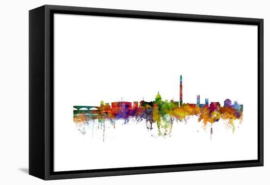 Washington DC Skyline-Michael Tompsett-Framed Stretched Canvas
