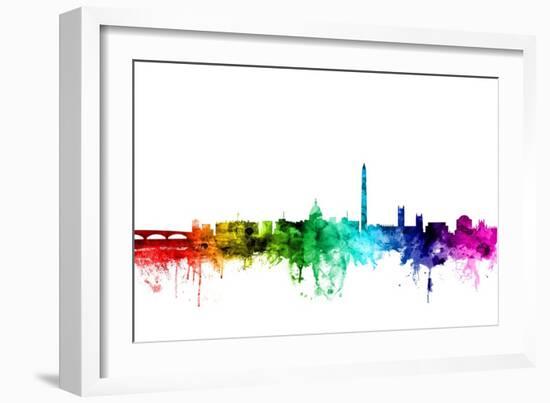 Washington DC Skyline-Michael Tompsett-Framed Art Print