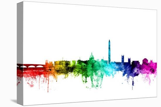 Washington DC Skyline-Michael Tompsett-Stretched Canvas