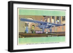 Washington DC - Smithsonian Institution; Spirit of St. Louis Plane-Lantern Press-Framed Art Print