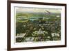 Washington DC - Spirit of St. Louis Sister Plane Flying over District of Columbia-Lantern Press-Framed Premium Giclee Print