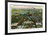 Washington DC - Spirit of St. Louis Sister Plane Flying over District of Columbia-Lantern Press-Framed Premium Giclee Print