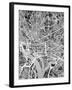 Washington DC Street Map-Michael Tompsett-Framed Art Print