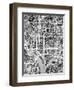 Washington DC Street Map-Michael Tompsett-Framed Art Print