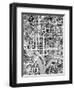 Washington DC Street Map-Michael Tompsett-Framed Art Print