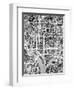 Washington DC Street Map-Michael Tompsett-Framed Art Print