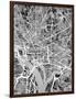 Washington DC Street Map-Michael Tompsett-Framed Art Print