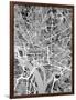 Washington DC Street Map-Michael Tompsett-Framed Art Print