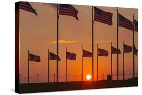 Washington DC Sunset.-Jon Hicks-Stretched Canvas